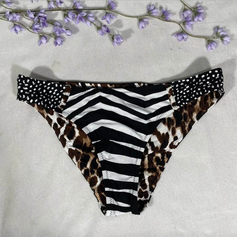 NEW La Blanca Reversible Animal Bikini Bottoms